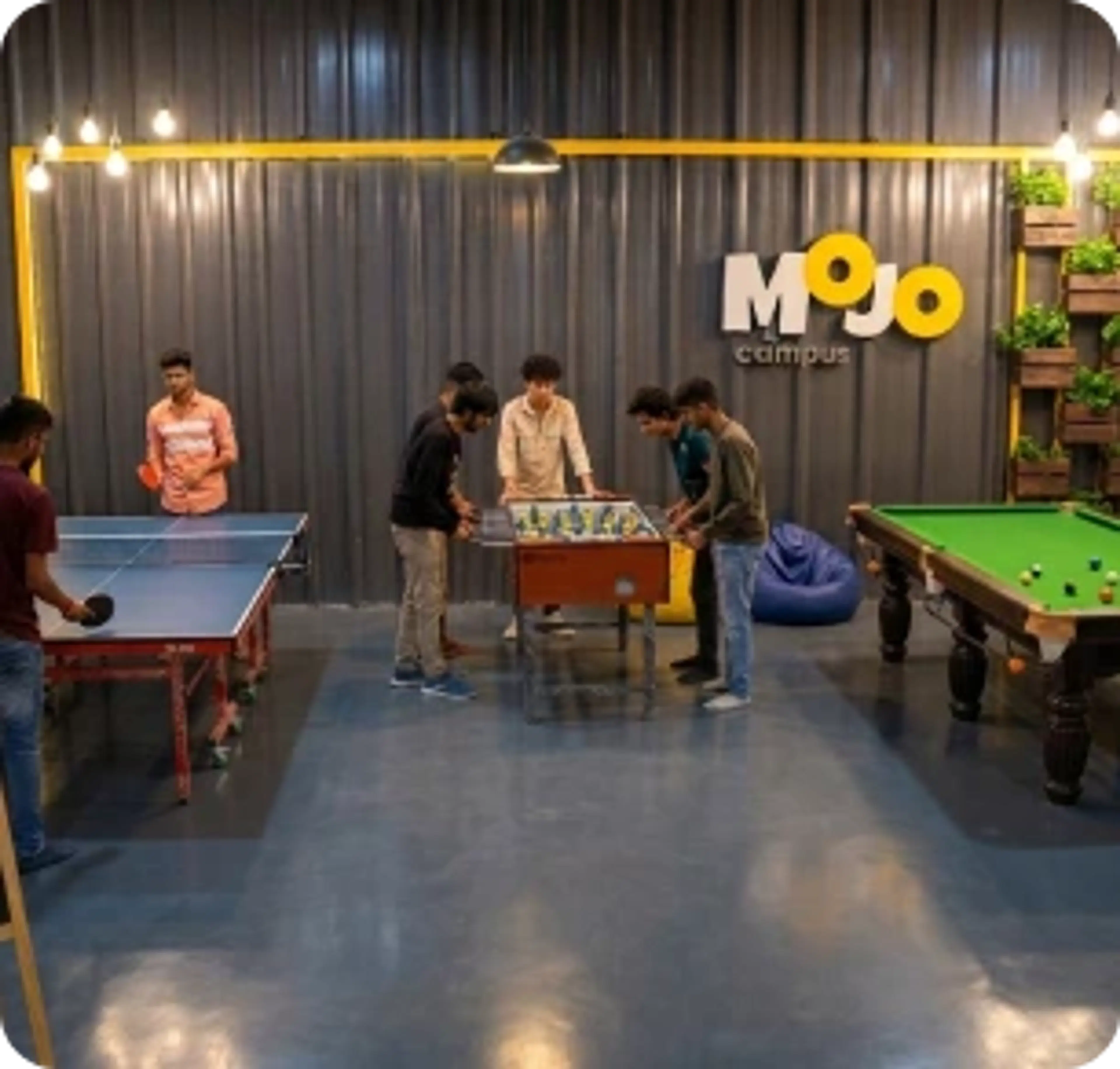 Gaming lounge with table tennis and billiards