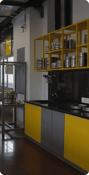 Pantry and kitchen area