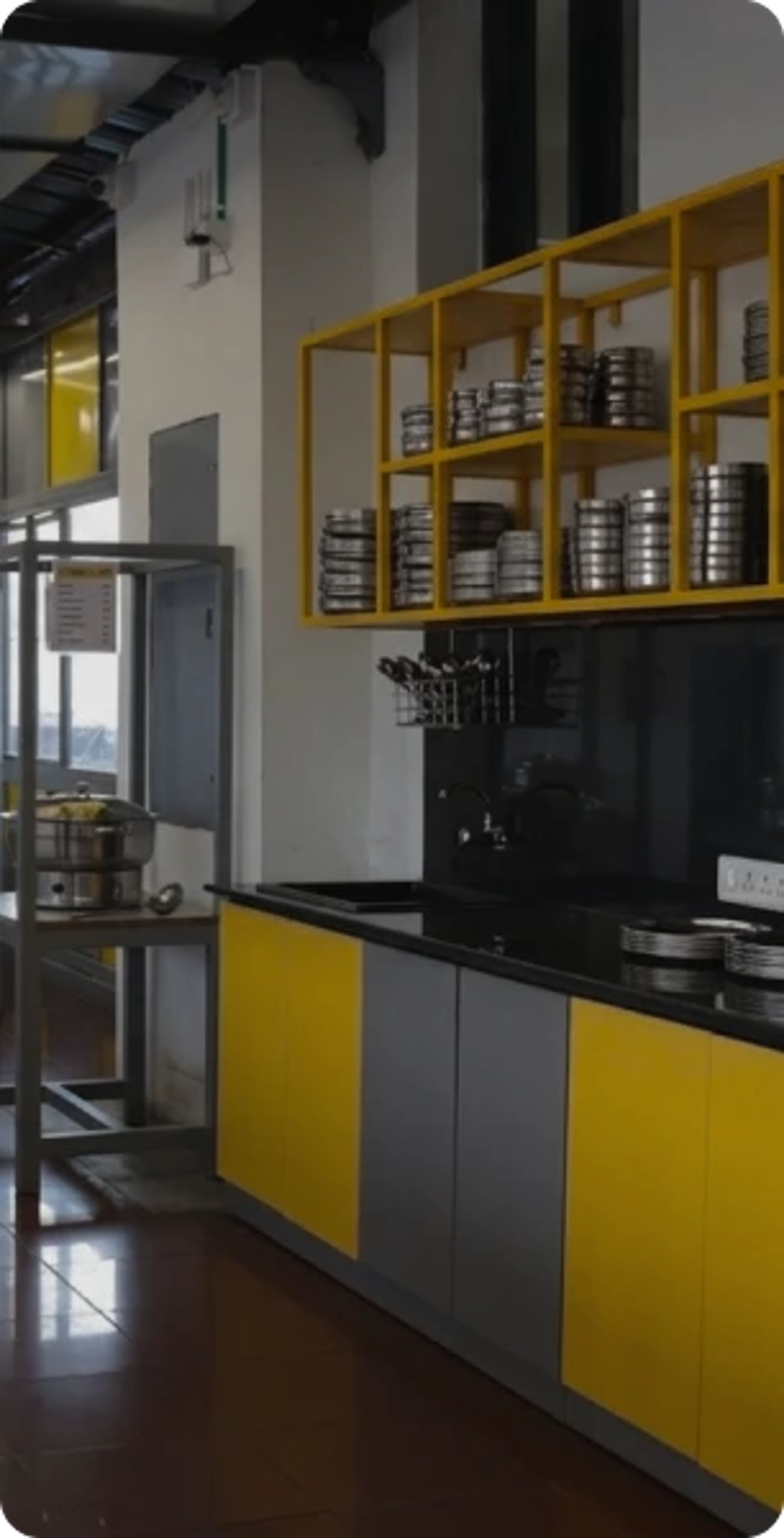 Pantry and kitchen area