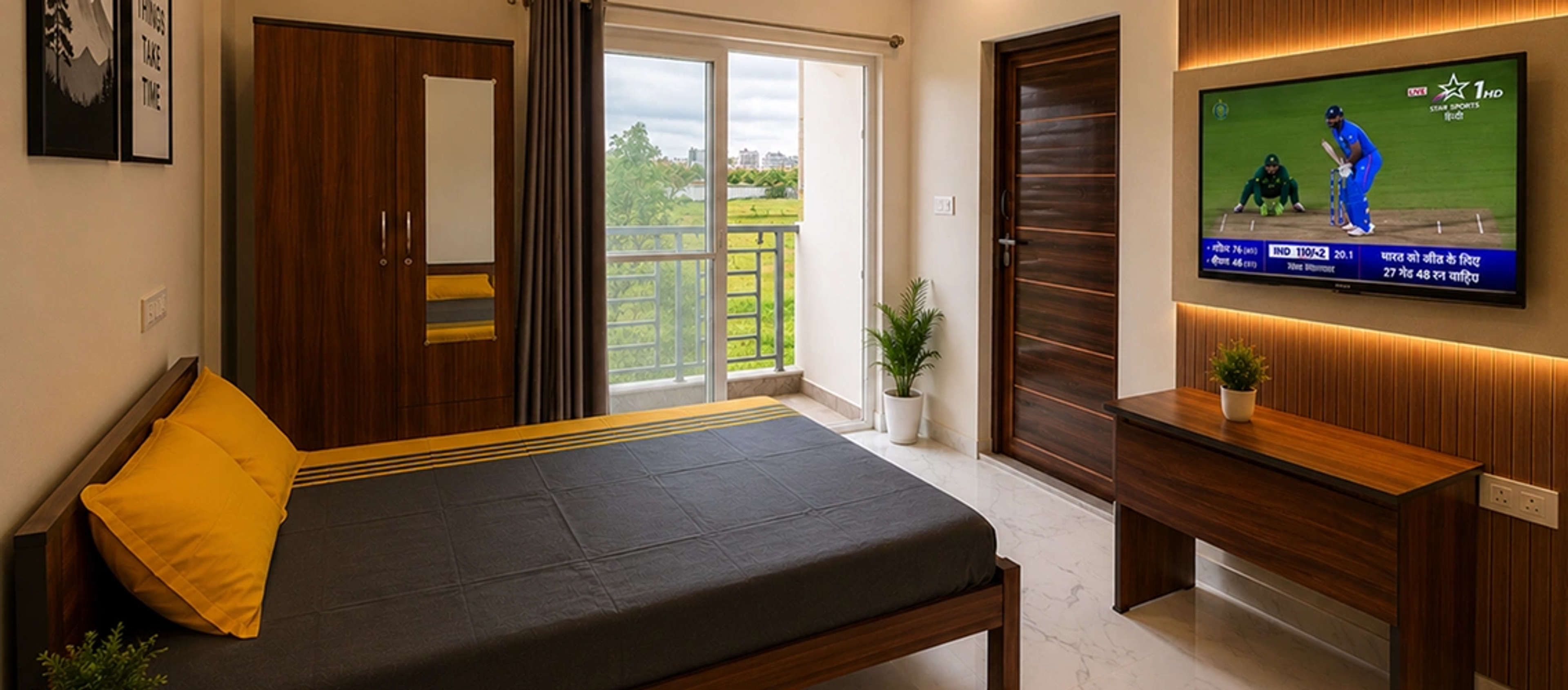 Whitefield living space, view 1