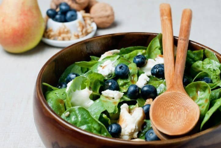 fresh salads, blueberry, national blueberry month, summer salad