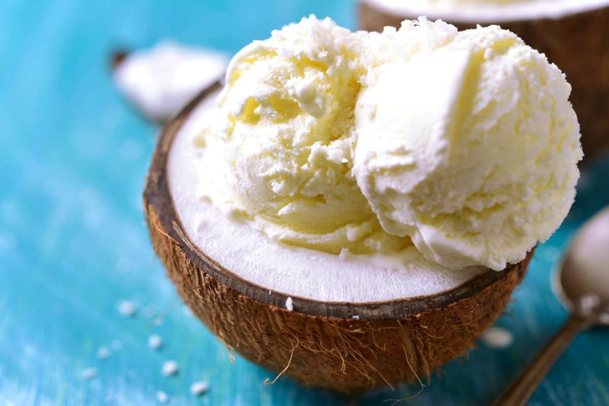 creamy, coconut milk, coconut ice cream