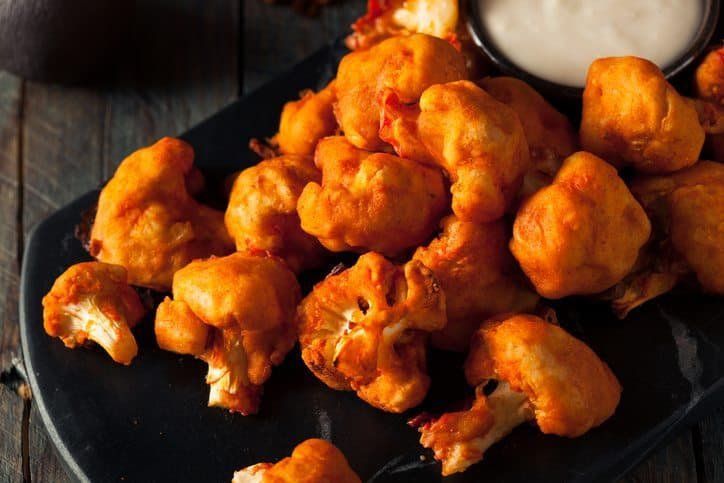 football, wings, cauliflower