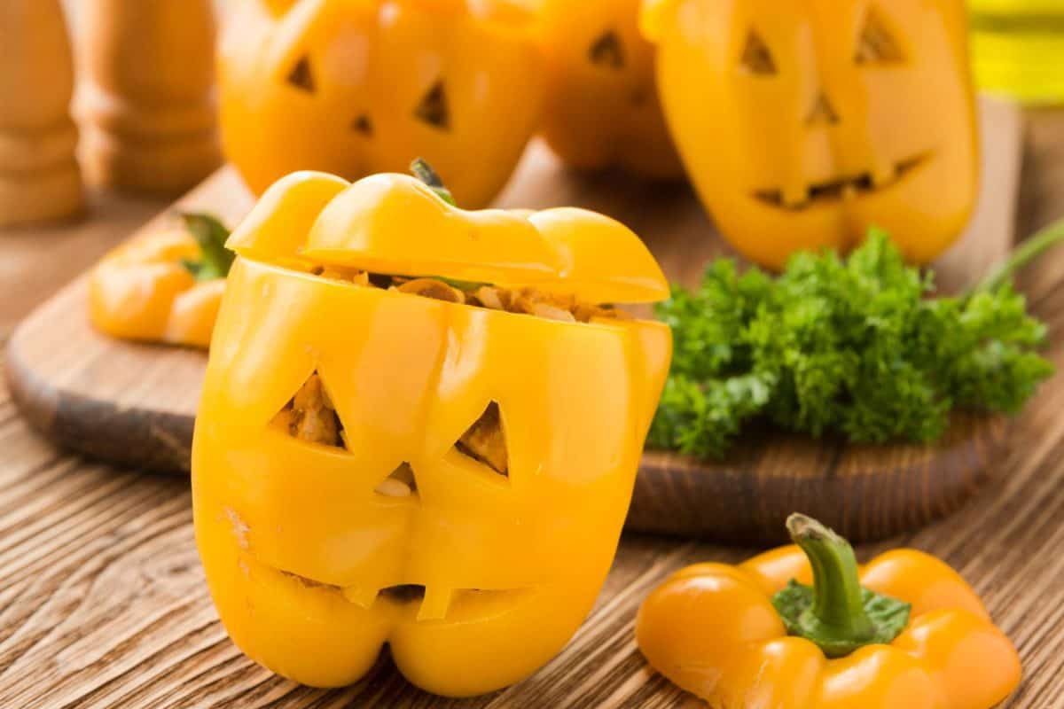 halloween, stuffed peppers, peppers