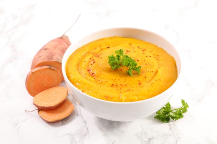 sweet potato soup, carrot ginger soup, ginger soup