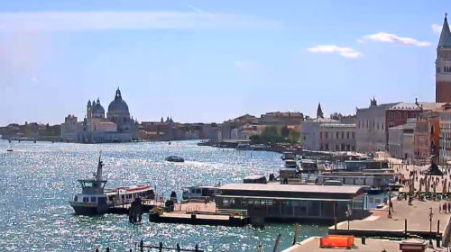 Live View of St. Mark's Basin, Venice Italy