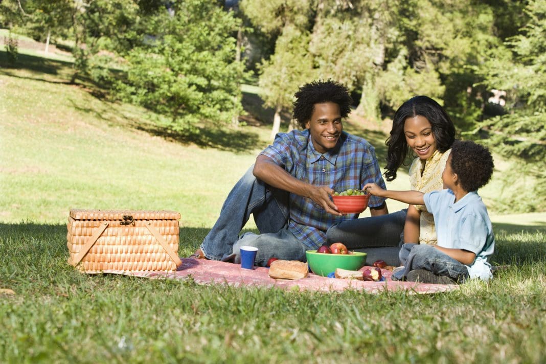 Picnic in park.