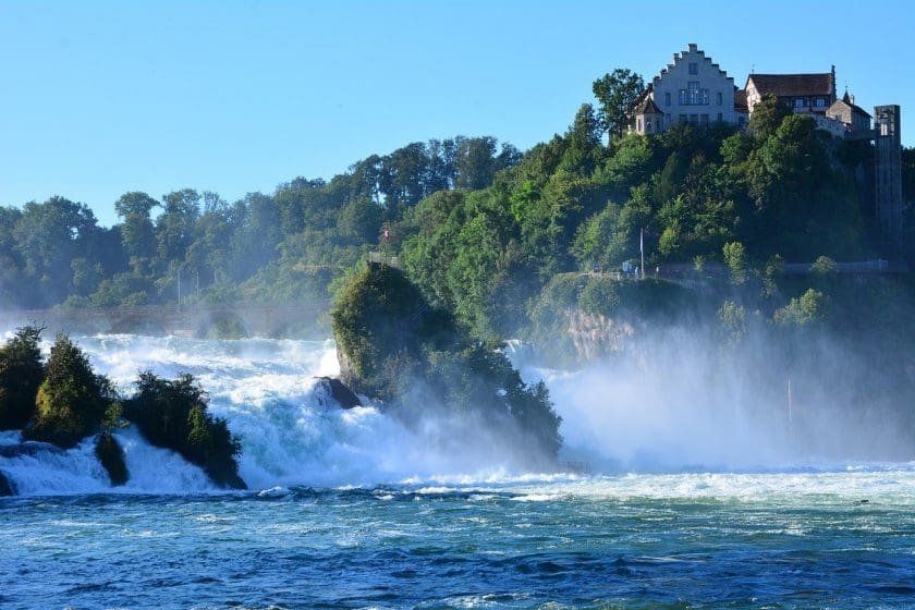 Rhine Falls in the Swiss Alps