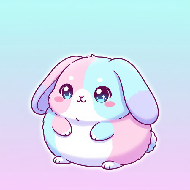 Pastel Rainbow Bunny