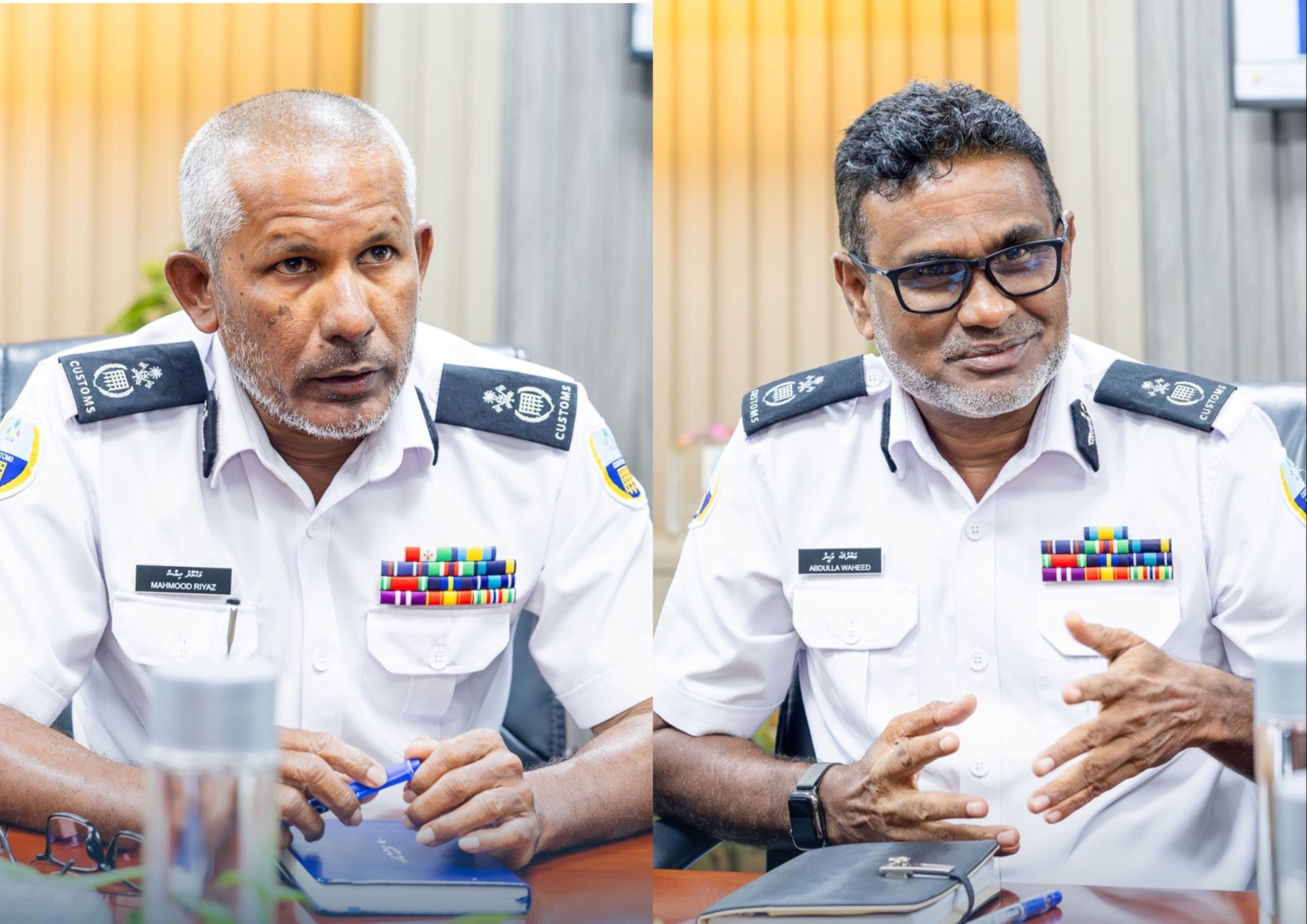 Sacked Customs deputy commissioners Mahmood Riyaz and Abdulla Waheed.