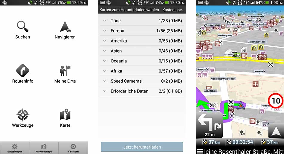 Mapfactor App Screenshot