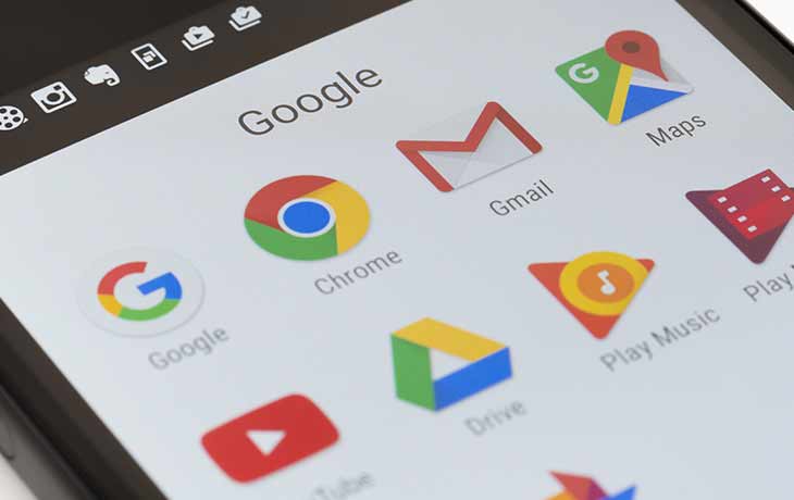 Apps von Google auf einem Android-Smatphone