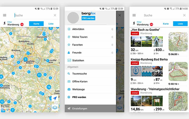 Wander-App: Die 3 besten kostenlosen Apps im Test