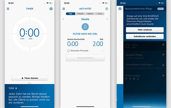 Intext Bild Kopie Zahnputz-Apps: Oral-B App Screenshots