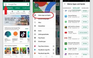 WhatsApp aktualisieren: Screenshots Android Betriebssystem, Play Store