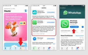 WhatsApp aktualisieren: Screenshots iOS Betriebssystem, App Store
