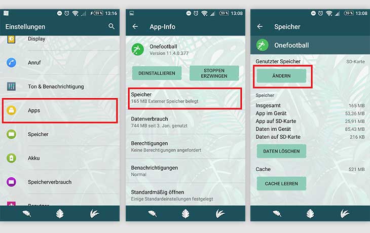 tief ein bisschen Produktionszentrum apps auf sd karte installieren