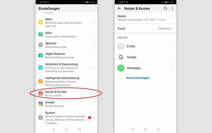 Google Backup für Android