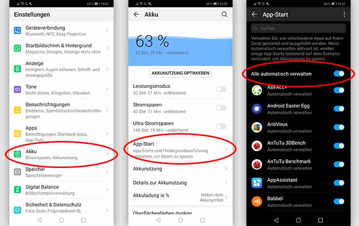 Akku sparen Android: Hintergrund-Apps