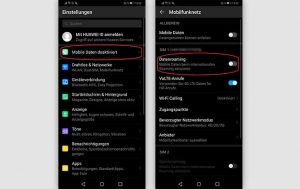 EU-Roaming: Screenshots Android Handy