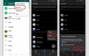 WhatsApp-Kontakt löschen: Screenshots WhatsApp Android