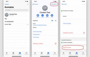 iPhone Kontakte löschen
