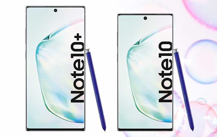 Intext Bild Vorderseite Note 10 vs. Note 10 Plus
