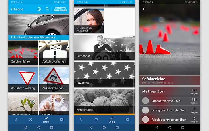 Führerschein-App: Screenshot iTheorie