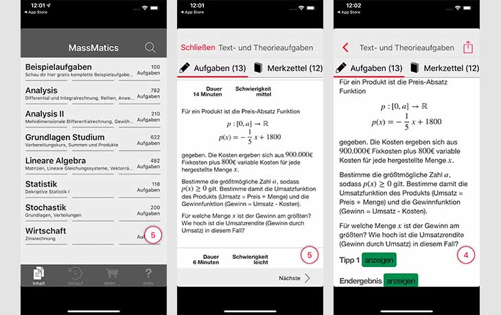 Mathe App für Studium & Abitur – die Vielseitige