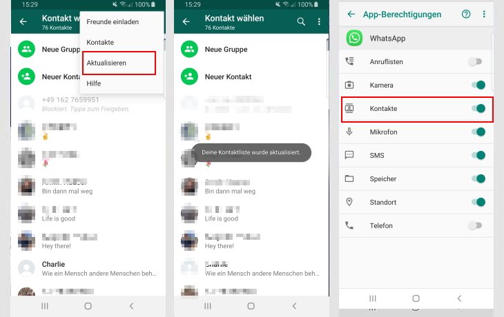 WhatsApp: Kontakte aktualisieren – So funktioniert's