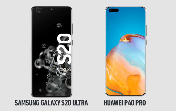 Huawei P40 Pro vs. Galaxy S20 Ultra 5G: Display Huawei P40 Pro vs. Galaxy S20 Ultra 5G: Display