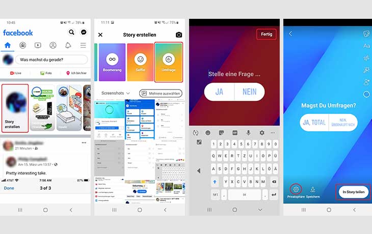 FB Umfrage Story