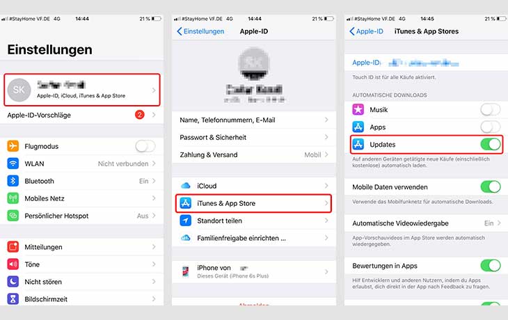 Apps aktualisieren iPhone