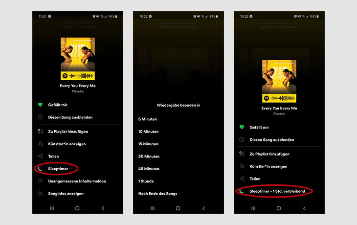 Spotify Sleep Timer Screenshots