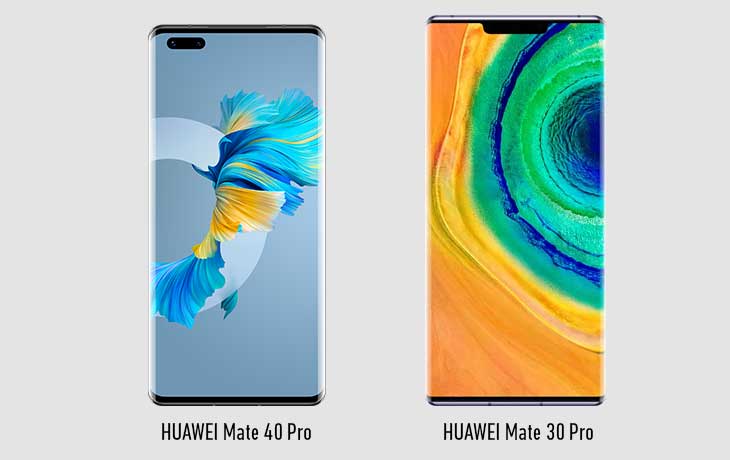 Huawei Mate 40 Pro vs. Mate 30 Pro: Front