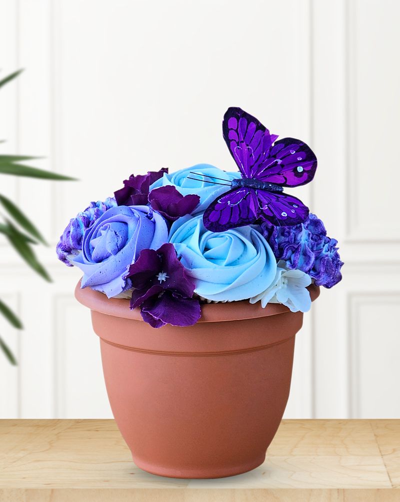 Baked Bouquet-Cupcake Bouquet-The Butterfly Bouquet in Pot