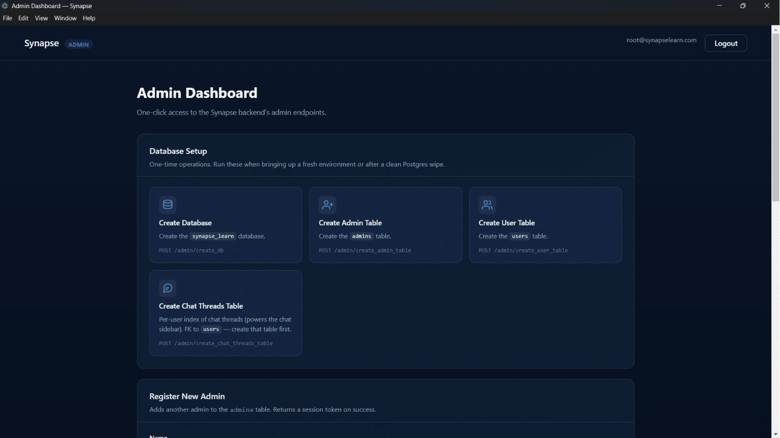 Admin Page