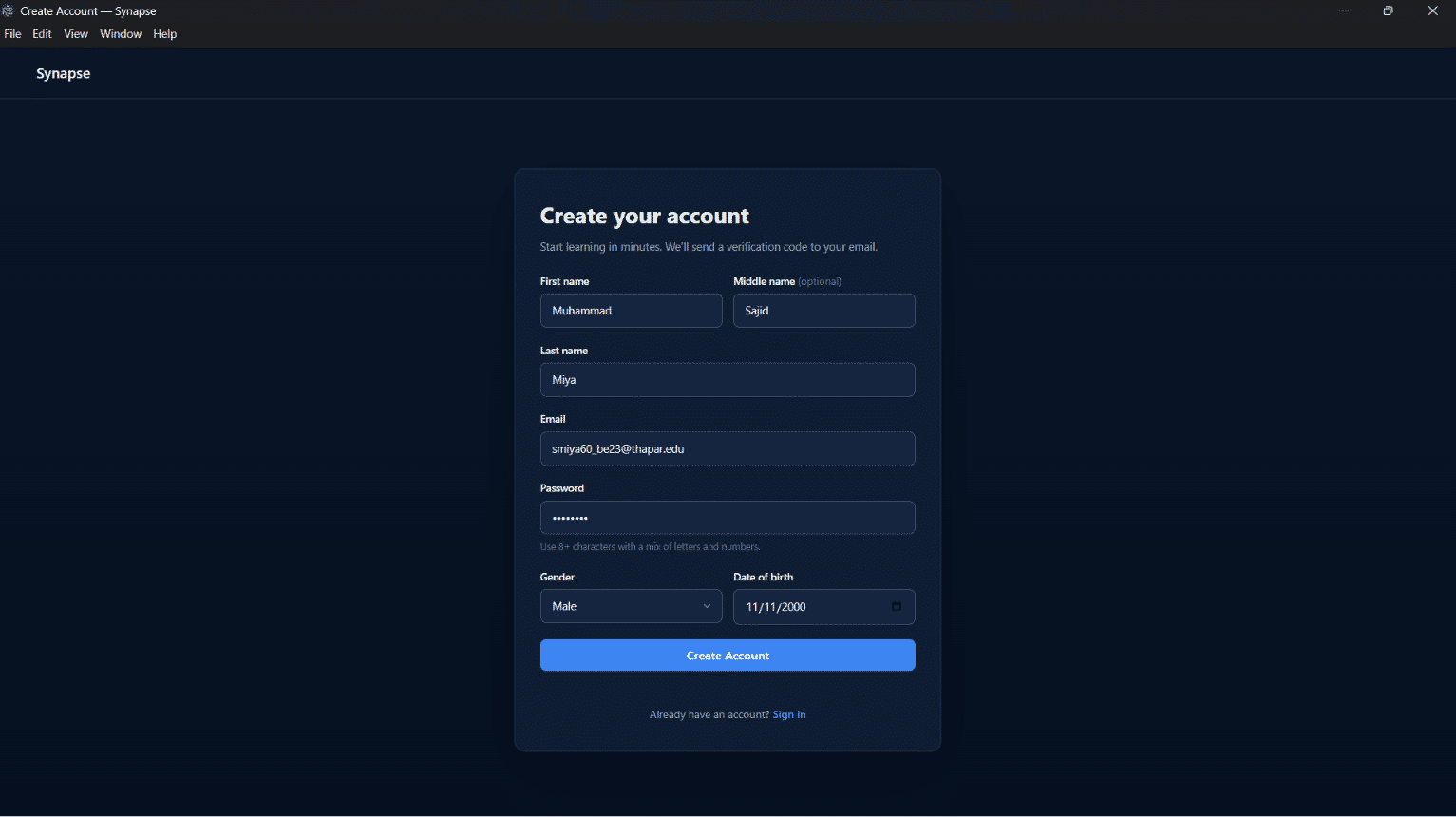 Register Page