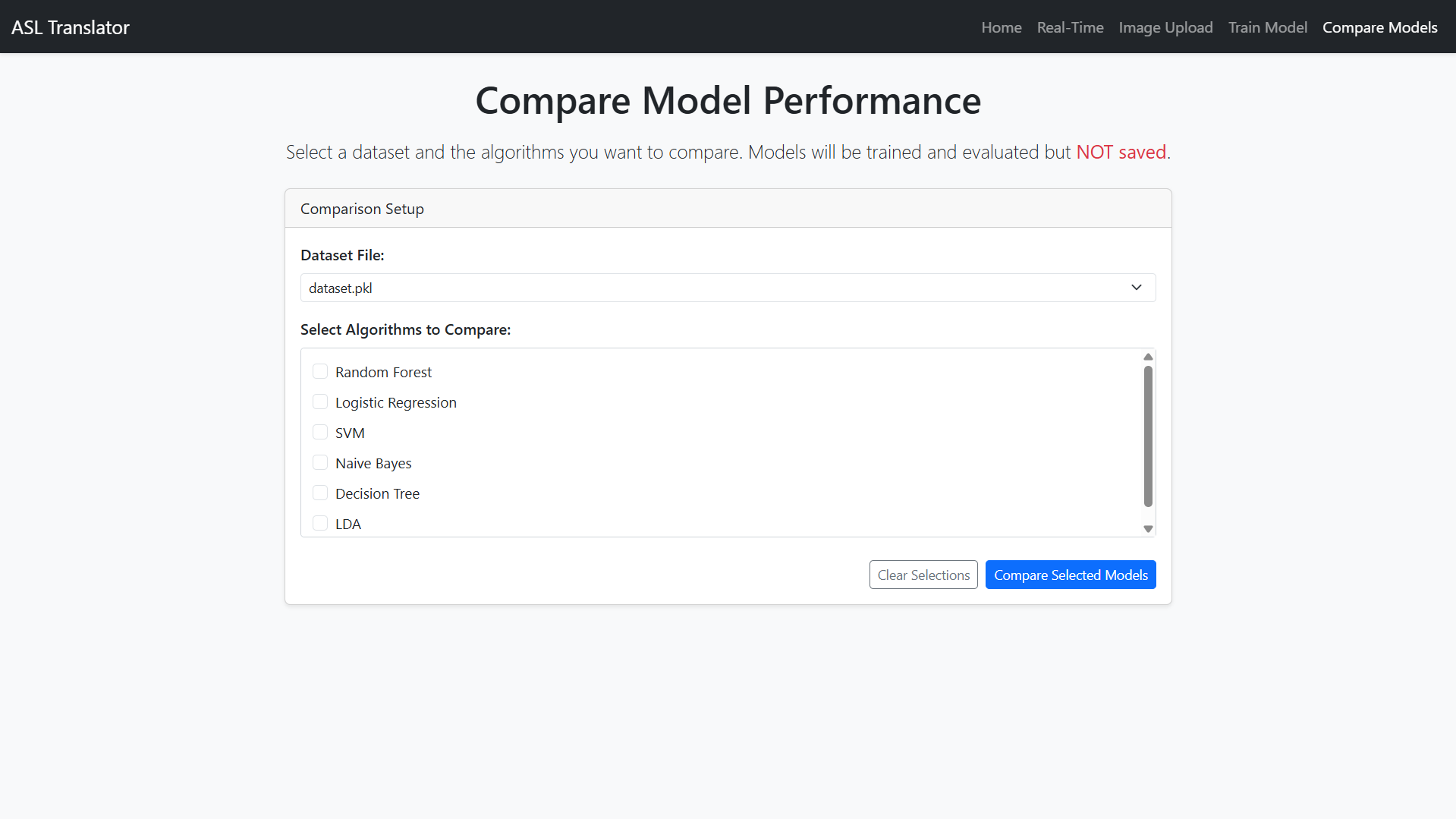 Algorithm Comparison