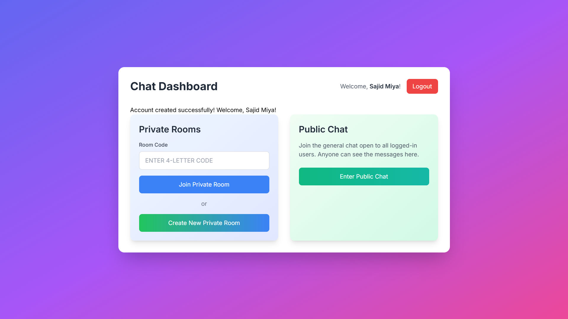 Chat Dashboard