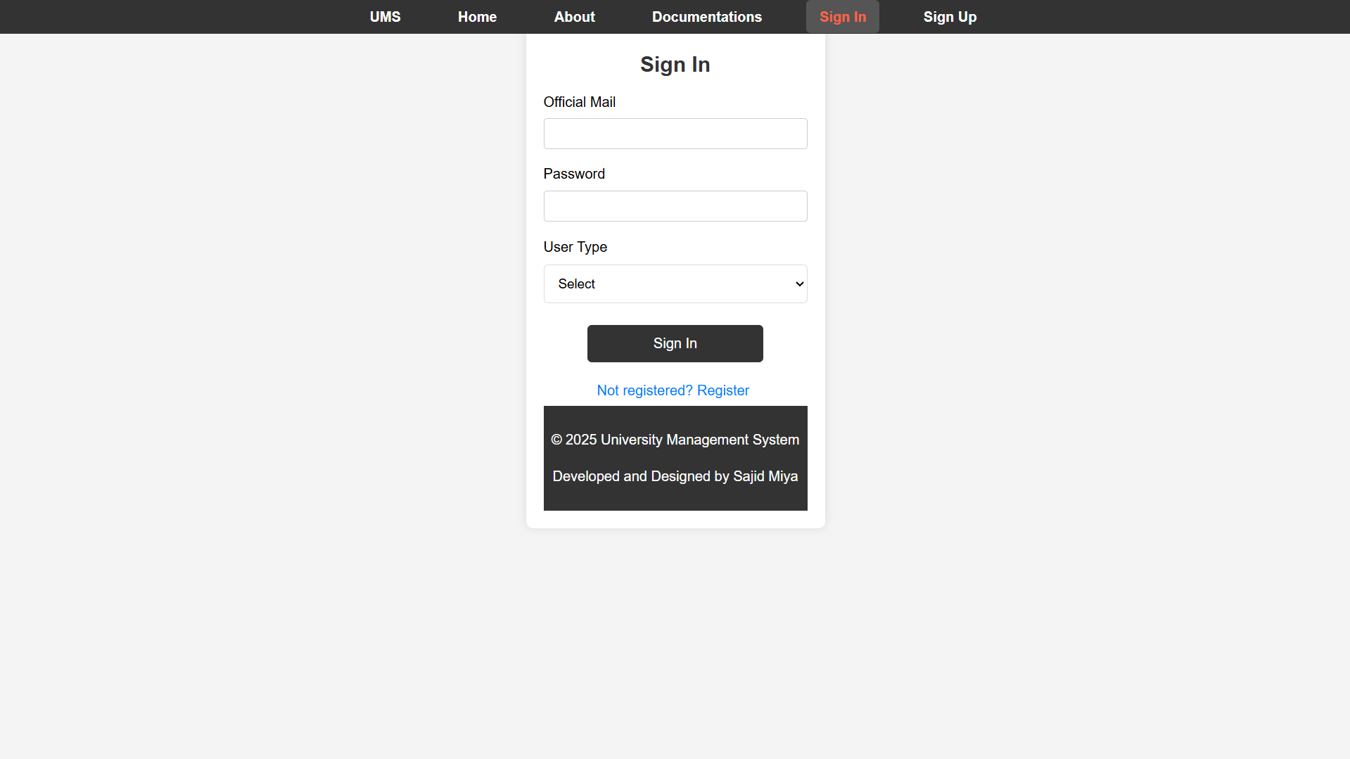 Login Page