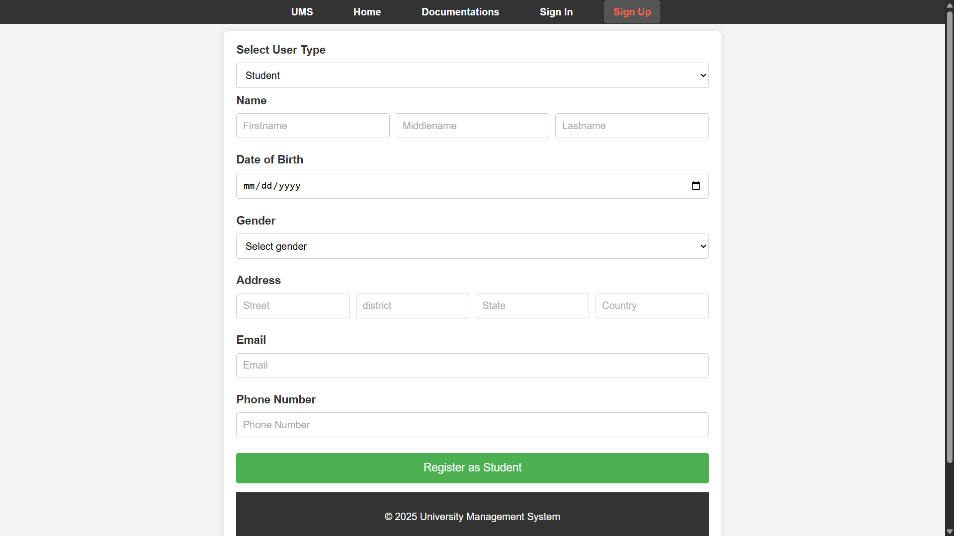 Register Page
