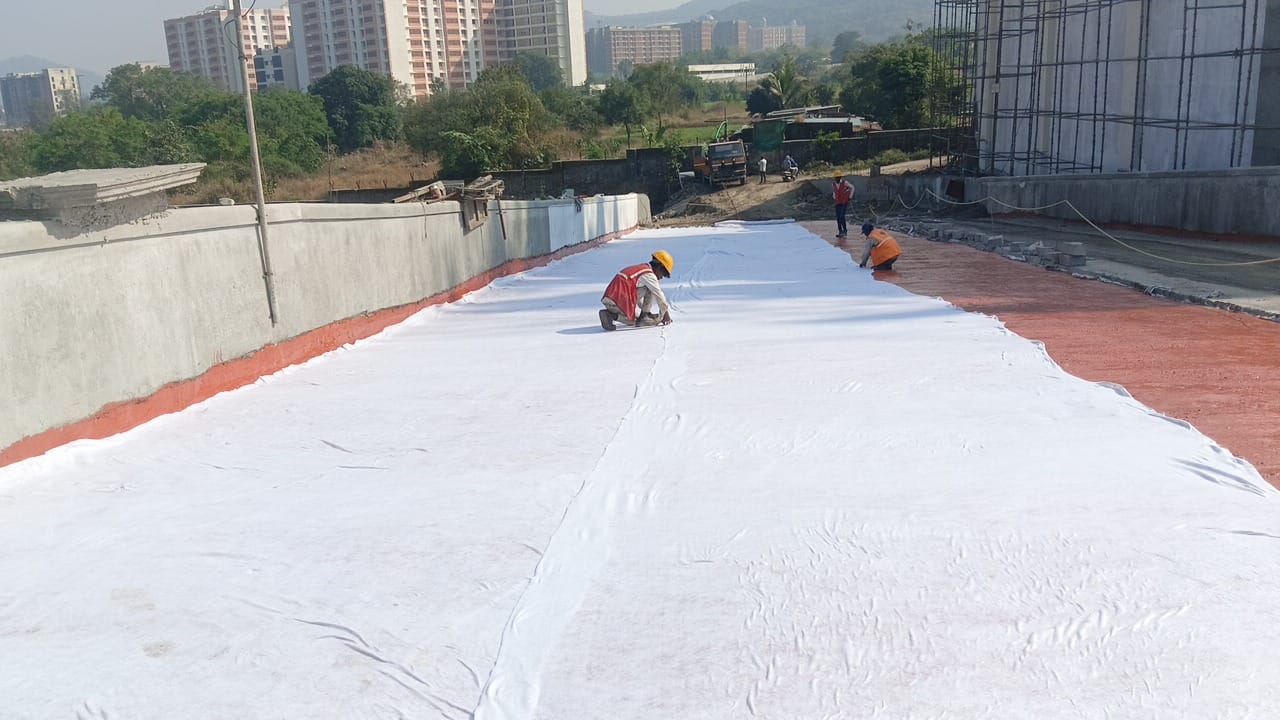 Ramp Geotextile Laying 1
