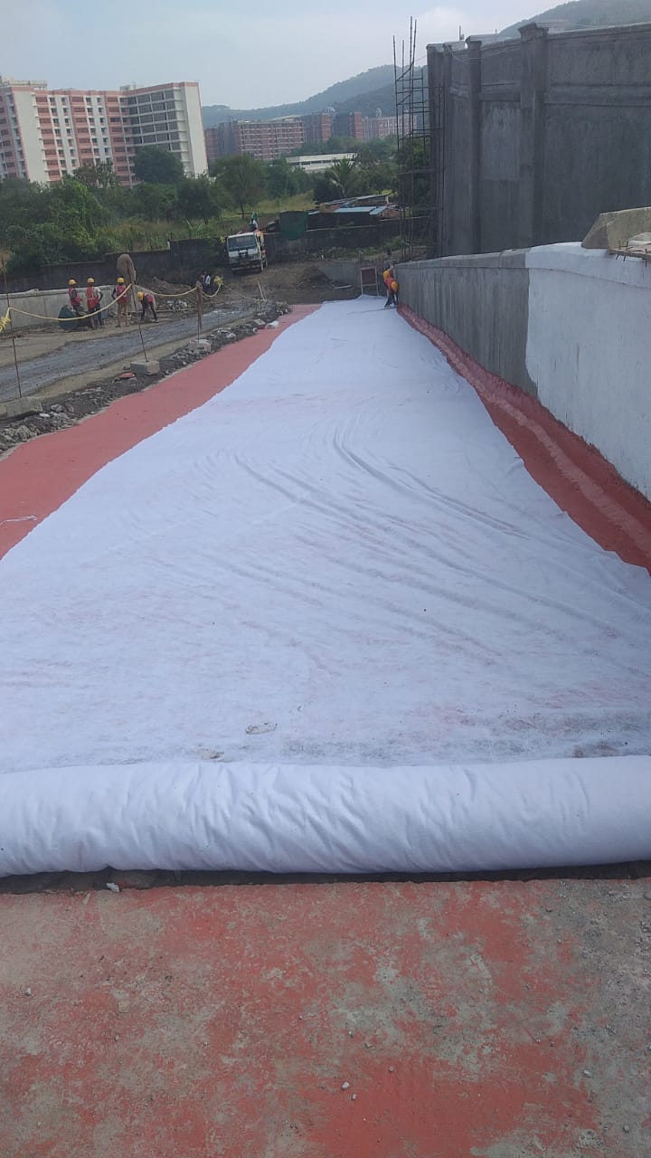Ramp Geotextile Laying 2