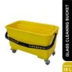 Commercial AF 8402 Plastic Rectangular Glass Cleaning Wringer Trolley Bucket