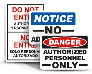 Picture for category Restricted Access Signs