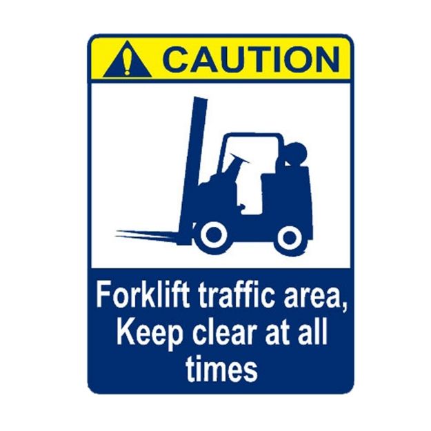 Picture of MPS-764 Caution Forklift Traffic Area Keep Clear At All Sign