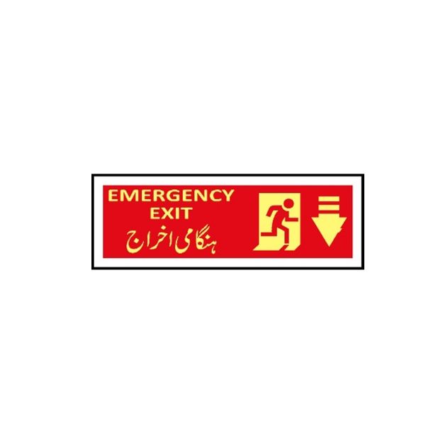 Picture of ME-114 Emergency Exit Sign (arrow down)