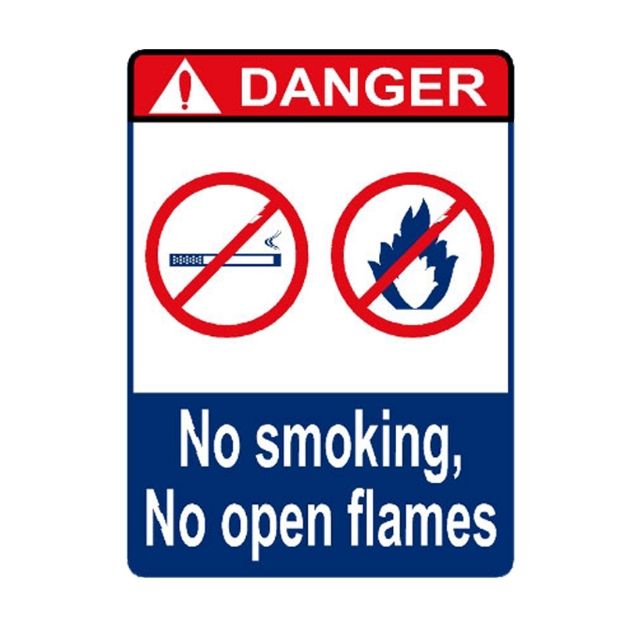 Picture of MPS-768 Danger No Smoking No Open Flames Sign