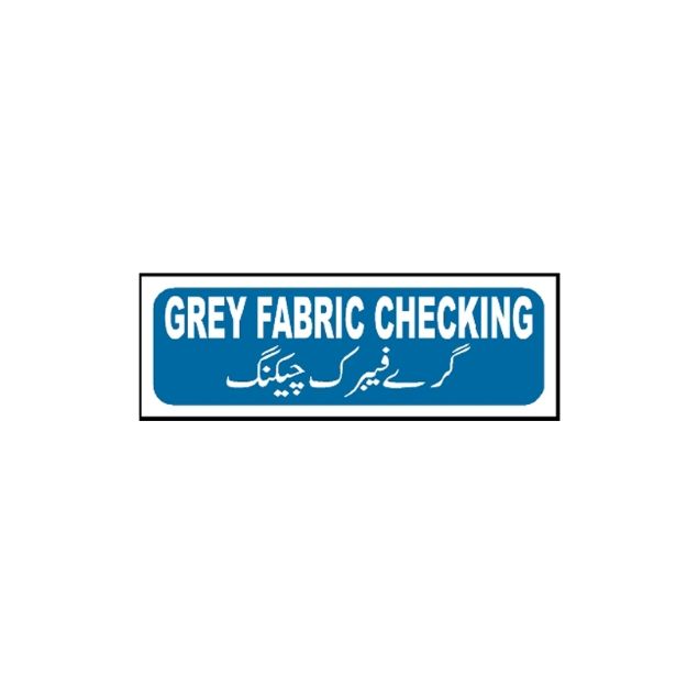 Picture of MTS-118 Grey Fabric Checking Sign